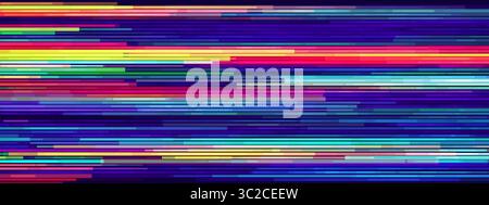 Spielerhintergrund mit Pixel-Cyberpunk-Effekten und digitaler Bildschirmverzerrung. Abstrakte blaue Rauschmuster und statische Überlagerungen für Videospiele Stock Vektor