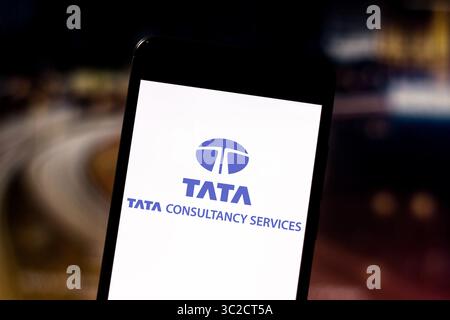 31. Mai 2019 – Brasilien – auf dieser Abbildung ist das Logo von Tata Consultancy Services Limited auf einem Smartphone zu sehen. (Kreditbild: © Rafael Henrique/SOPA Images via ZUMA Wire) Stockfoto