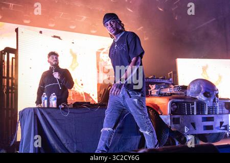 Mai 31, 2019 - Milwaukee, Wisconsin, US-Rapper SKI MASKE DER EINBRUCH GOTTES (STOKELEY CLEVON GOULBOURNE) während der Death Race für die Liebe Tour auf der Rave (Eagles Ballroom) in Milwaukee, Wisconsin (Bild: © Daniel DeSlover/ZUMA Draht) Stockfoto
