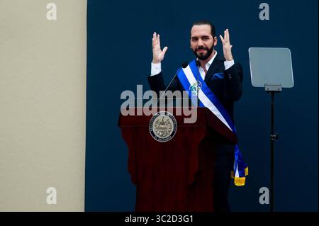 2. Juni 2019: San Salvador, El Salvador: NAYIB BUKELE wird als Präsident von El Salvador vereidigt. (Bild: © Camilo Freedman/ZUMA Wire) Stockfoto