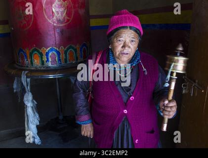 21. September 2017 - Leh, Indien - Portrait der Ladakhi Woman während des Ladakh Festivals in Leh, Indien (Bild: © Kobby Dagan / Vwpics/VW Pics via ZUMA Wire) Stockfoto