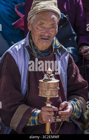 20. September 2017 - Leh, Indien - Porträt des Ladakhi-Mannes während des Ladakh-Festivals in Leh, Indien (Bild: © Kobby Dagan / Vwpics/VW Pics via ZUMA Wire) Stockfoto
