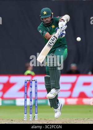 TAUNTON, ENGLAND. 12. JUNI 2019: Wahab Riaz aus Pakistan schlägt während des Spiels der Cricket World Cup in Australien gegen Pakistan. Am County Ground, Taunton.(Credit Image: &Copy; ESPA Photo Agency/CSM via ZUMA Wire) Stockfoto