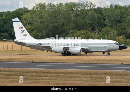 Das Aufklärungsflugzeug Boeing RC-135 der United States Air Force. Stockfoto