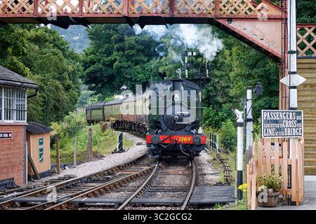 Great Western Railway Dampflok 1369 Buckfastleigh Devon UK Stockfoto