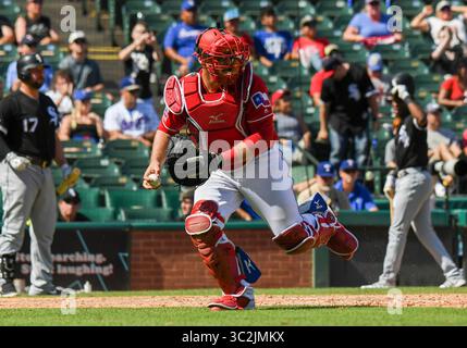 23. Juni 2019: Der Texas Rangers-Fänger Tim Federowicz #50 in einem MLB-Spiel am Nachmittag zwischen den Chicago White Sox und den Texas Rangers im Globe Life Park in Arlington, Texas, besiegte Chicago 7-4 Albert Pena/CSM(Credit Image: &Copy; Albert Pena/CSM via ZUMA Wire) Stockfoto