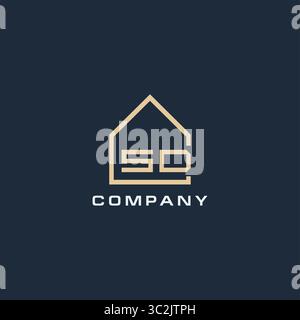 Anfangsbuchstabe SD Immobilienlogo mit einfachen Dachstil Design Ideen Vektor Grafik Vektor Grafik Vektor Grafik Stock Vektor