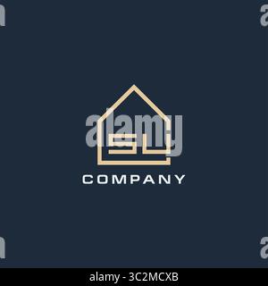 Initial Letter SU Immobilien Logo mit einfachen Dach Stil Design Ideen Vektor Grafik Vektor Grafik Vektor Grafik Stock Vektor