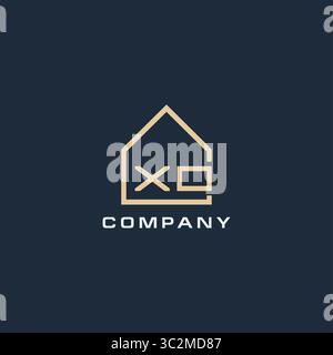 Initial Letter XO Immobilien Logo mit einfachen Dach Stil Design Ideen Vektor Grafik Vektor Grafik Vektor Grafik Stock Vektor