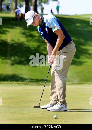 14. Juli 2019 – Silvis, Iowa, USA – Richy Werensk tritt in der Finalrunde des John Deere Classic beim TPC Deere Run in Silvis, Illinois, am Samstag, den 14. Juli 2019. (Foto: © Kevin E. Schmidt/Quad-City Times via ZUMA Wire) Stockfoto