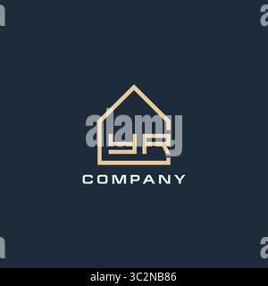 Initial Letter YR Real Estate Logo mit einfachen Dach Stil Design Ideen Vektor Grafik Vektor Grafik Vektor Grafik Stock Vektor