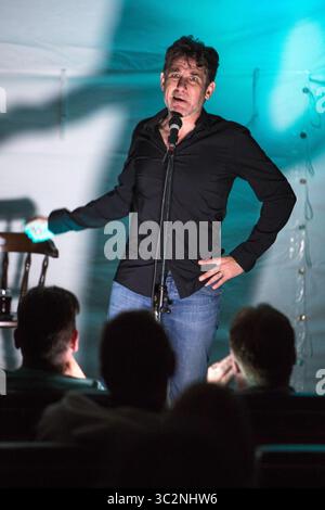 14. Juli 2019 – Northampton, Großbritannien – der Comedian Tom Stade spielt seine Show You Ain't Seen Nothing Year am 2. Tag des Comedy Crate Comedy Festivals 2019 in Northampton. (Kreditbild: © Keith Mayhew/SOPA Images via ZUMA Wire) Stockfoto