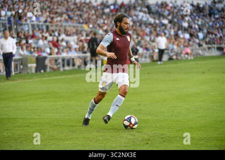 17. Juli 2019: Aston Villa Mittelfeldspieler JOTA in St. Paul, Minnesota, USA, während des Spiels gegen Minnesota United, einem internationalen Freundschaftsspiel im Allianz Field in St. Paul, MN. (Bild: © Craig Lassig/ZUMA Wire) Stockfoto
