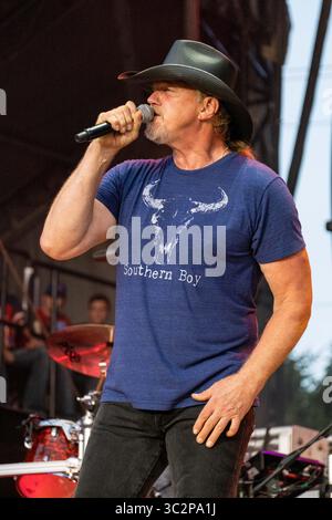 Juli 20, 2019 - Twin Lakes, Wisconsin, USA - TRACE ADKINS während des Landes Donner Music Festival in Twin Lakes, Wisconsin (Credit Bild: © Daniel DeSlover/ZUMA Draht) Stockfoto