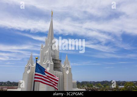 Juli 8, 2019 - La Jolla, Kalifornien, USA - San Diego Kalifornien Tempel ist der 47. und 45. der Tempel der Kirche Jesu Christi der Heiligen der Letzten Tage (Credit Bild: © Walter G Arce Sr Schleifstein Medi/ASP) Stockfoto