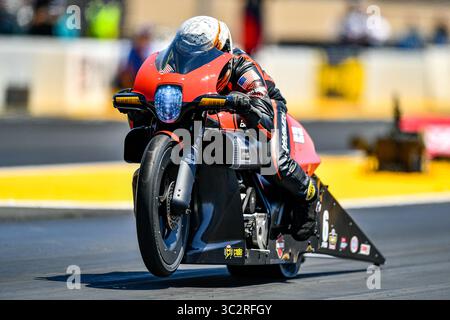 28. Juli 2019: Andrew Hines auf seinem Harley Davidson Pro-Stock Bike während der NHRA Sonoma Nationals auf dem Sonoma Raceway in Sonoma, Kalifornien. Chris Brown/CSM(Kreditbild: &Copy; Chris Brown/CSM via ZUMA Wire) Stockfoto