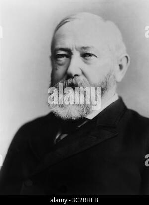 12. Juni 2019, USA: Benjamin Harrison (1833-1901), 23. Präsident der Vereinigten Staaten 1889-93, Kopf- und Schulterporträt, 1896 (Bild: © JT Vintage/Glasshouse Via ZUMA Wire) Stockfoto