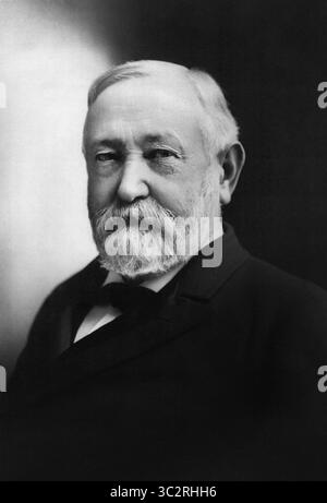 12. Juni 2019, USA: Benjamin Harrison (1833-1901), 23. Präsident der Vereinigten Staaten 1889-93, Kopf- und Schulterporträt, Foto: Joseph Gray Kitchell, 1897 (Credit Image: © JT Vintage/Glasshouse Via ZUMA Wire) Stockfoto