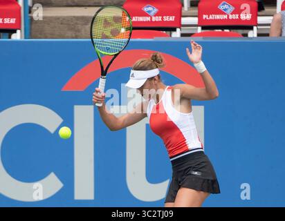3,2019. August: Anna Kalinskaya (RUS) verliert gegen Jessica Pegula (USA) 6-3, 3-6, 6-1, bei den CitiOpen im Rock Creek Park Tennis Center in Washington, DC. ©Leslie Billman/Tennisclix/CSM(Credit Image: &Copy; Leslie Billman/CSM via ZUMA Wire â) Stockfoto
