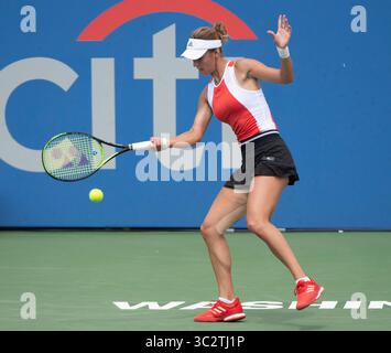 3,2019. August: Anna Kalinskaya (RUS) verliert gegen Jessica Pegula (USA) 6-3, 3-6, 6-1, bei den CitiOpen im Rock Creek Park Tennis Center in Washington, DC. ©Leslie Billman/Tennisclix/CSM(Credit Image: &Copy; Leslie Billman/CSM via ZUMA Wire â) Stockfoto