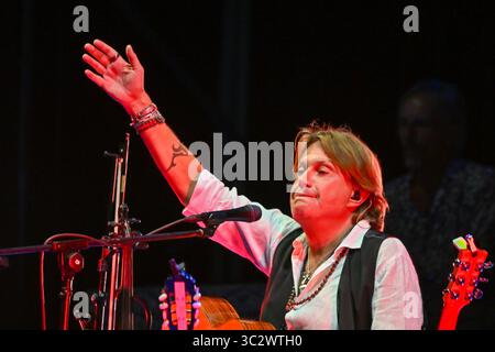 Cosenza, Italien. Juli 2025. COSENZA, ITALIEN - 24. JULI 2025: Der italienische Sänger Cristiano de Andre tritt am 24. Juli 2025 in der Arena Rendano auf. Quelle: Live Media Publishing Group/Alamy Live News Stockfoto