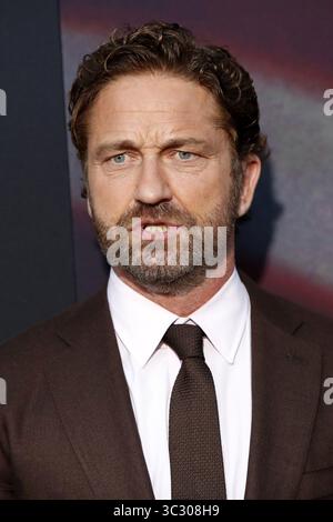 August 21, 2019, Westwood, CA, USA: LOS ANGELES - 21.August: Gerard Butler bei den ''Engel ist gefallen'' Premiere im Village Theatre am 21. August 2019 in Westwood, CA (Credit Bild: © Kay Blake/ZUMA Draht) Stockfoto