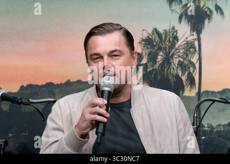 26. August 2019, Minato Ward, Tokio, Japan: Leonardo DiCaprio nimmt an einer Pressekonferenz über den Film „Once Upon a Time in Hollywood“ Teil (Credit Image: © Masatoshi Okauchi/SOPA Images via ZUMA Wire) Stockfoto