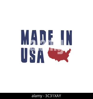 Logo der „Made in USA“-Flagge Stock Vektor