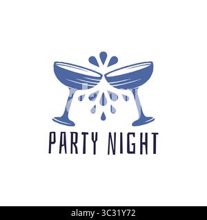 Party Night Logo Stock Vektor