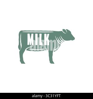 Milchkuh-Logo Stock Vektor