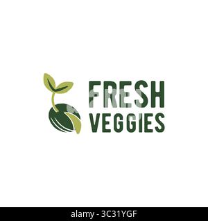 Logo Für Frisches Gemüse Stock Vektor