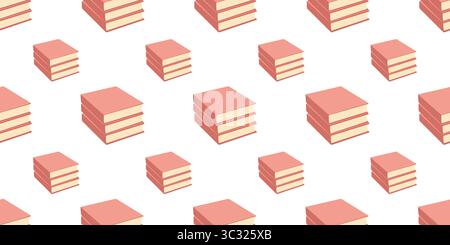 Nahtloses Herbstmuster mit Büchern Stock Vektor