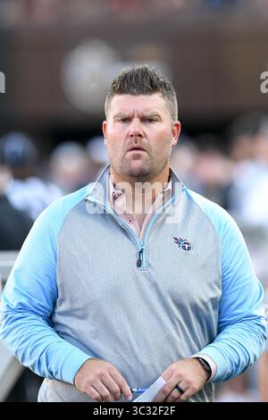 31. August 2019: Tennessee Titans General Manager Jon Robinson während des Spiels zwischen den Georgia Bulldogs und den Vanderbilt Commodores im Vanderbilt Stadium in Nashville. TN. Thomas McEwen/CSM (Credit Image: &Copy; Thomas McEwen/CSM via ZUMA Wire) Stockfoto