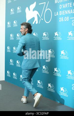 September 2019, Venedig, Italien: LEONARDO SBARAGLIA nimmt am Wasp Network Photocall während des 76. Filmfestivals in Venedig Teil (Foto: © Mickael Chavet/ZUMA Wire) Stockfoto