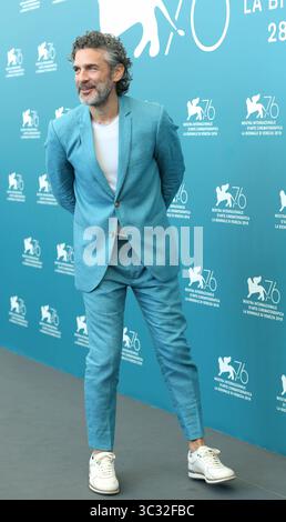 September 2019, Venedig, Italien: LEONARDO SBARAGLIA nimmt am Wasp Network Photocall während des 76. Filmfestivals in Venedig Teil (Foto: © Mickael Chavet/ZUMA Wire) Stockfoto
