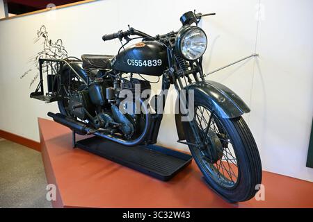 Birmingham Small Arms Company (BSA) WM20 Motorrad - Bletchley Park - Bletchley - England Großbritannien Stockfoto