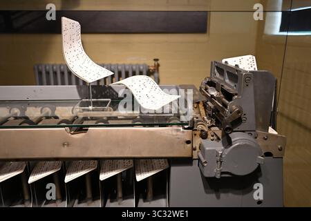 Hollerith Lochkartenleser im Bletchley Park - Bletchley - Milton Keynes - England Großbritannien Stockfoto