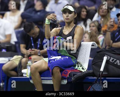 3. September 2019, Flushing Meadows, New York, Vereinigte Staaten von Amerika: Während des   Matches gegen    am 9. Tag der US Open 2019 im USTA Billie Jean King National Tennis Center am 3. September 2019 im Stadtteil Flushing des Queens Borough von New York City. JAVIER ROJAS/PI (Bild: © Prensa Internacional Via ZUMA Wire) Stockfoto