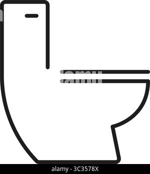 Symbol Für Toilettenleitung. Umrisssymbol Für Badezimmerausstattung, Hygiene- Und Hygieneartikel. Toilettenausstattung, Sanitär- Und Sauberkeitskonzept. Bearbeitbare Kontur Stock Vektor