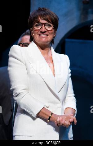 7. April 2021, Madrid, Spanien: Schauspielerin Silvia Abril wurde während der Comedy-Performance „The Success of the Season“ im La Latina Theater gesehen. (Credit Image: © Oscar Fuentes/SOPA Images via ZUMA Wire) Stockfoto