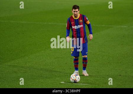 22. April 2021, Barcelona, Spanien: Lionel Messi vom FC Barcelona während des spanischen LaLiga-Spiels zwischen dem FC Barcelona und Getafe CF im Camp Nou in Barcelona, Spanien. (Bild: © Joma Garcia/DAX via ZUMA Wire) Stockfoto
