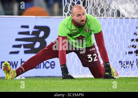 Roma, Italien. November 2021. Foto Alfredo Falcone/LaPresse28/11/2021 Roma, Italia Sport Calcio Roma - Turin - Campionato di Calcio Serie A 2021/2022 - Stadio Olimpico di Roma Nella Foto: vanja milinkovic Foto Alfredo Falcone/LaPresse 28. November 2021 Rom, Italien Sport Soccer Roma - Turin - italienische Fußballmeisterschaft Liga A 2021/2022 - Olympiastadion Rom im Bild: vanja milinkovic Credit: LaPresse/Alamy Live News Stockfoto