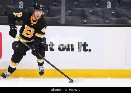 April 2021; Boston, MA, USA; Matt Grzelcyk (48), Verteidiger der Boston Bruins, im TD Garden, spielte im NHL-Spiel zwischen Buffalo Sabres und Boston Bruins. Anthony Nesmith/CSM(Credit Image: &Copy; Anthony Nesmith/CSM via ZUMA Wire) Stockfoto