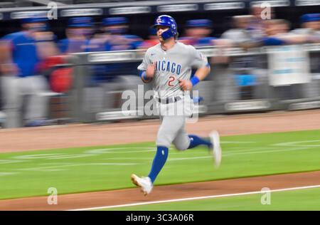 29. April 2021: Nick Hoerner, Infield-Spieler der Chicago Cubs, trifft im Truist Park in Atlanta, GA, im neunten Inning eines MLB-Spiels gegen die Atlanta Braves. Austin McAfee/CSM(Kreditbild: &Copy; Austin McAfee/CSM via ZUMA Wire) Stockfoto