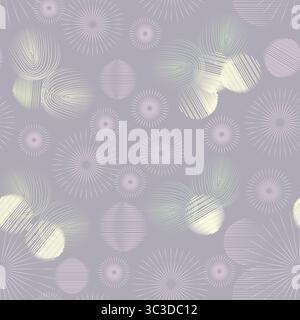 Muster mit Blumenelementen im skandinavischen Stil auf pastellfarbenem Hintergrund Stock Vektor