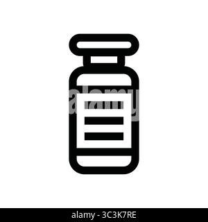 Symbol für große Farbflasche, Kunstbedarf, einfache flache Illustration Stock Vektor