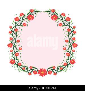 Stock Vektor für Blumenrahmen. Schöner Rahmen Stock Vektor