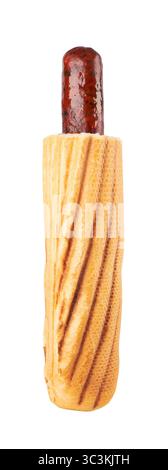 Französische Hot Dog Isolated On White Stockfoto