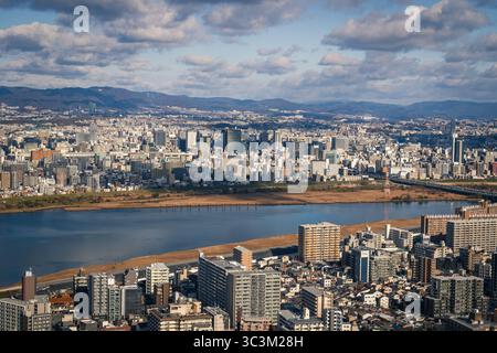 Der Blick vom Umeda Sky Building, Osaka, Japan Stockfoto
