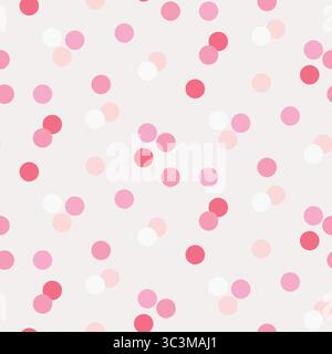 Geburtstagsparty festlicher Karneval rosa rotes Konfetti Textur Muster Hintergrund. Hintergrundbild umhüllen. Vektorabbildung Stock Vektor